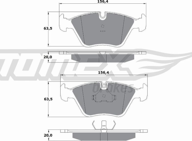 TOMEX brakes TX 10-69 - Bremžu uzliku kompl., Disku bremzes adetalas.lv