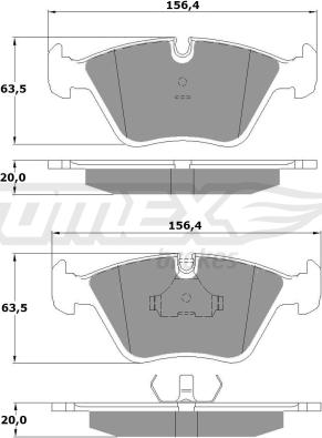 TOMEX brakes TX 10-69 - Bremžu uzliku kompl., Disku bremzes adetalas.lv