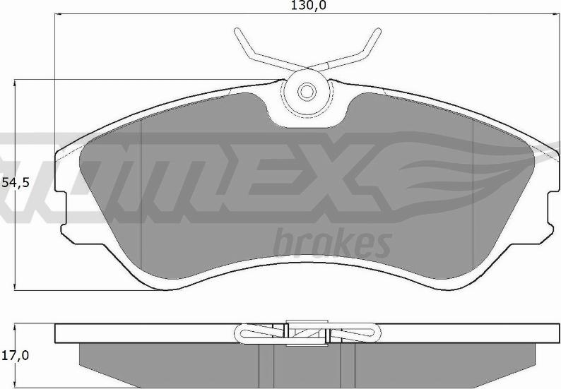 TOMEX brakes TX 10-651 - Bremžu uzliku kompl., Disku bremzes adetalas.lv