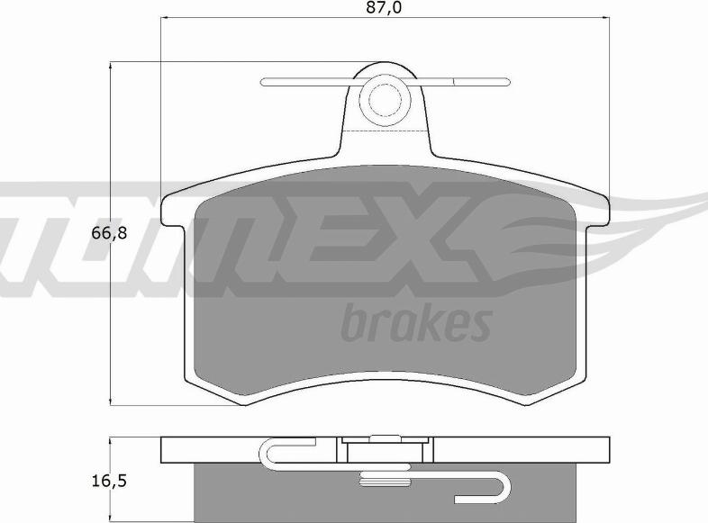 TOMEX brakes TX 10-62 - Bremžu uzliku kompl., Disku bremzes adetalas.lv