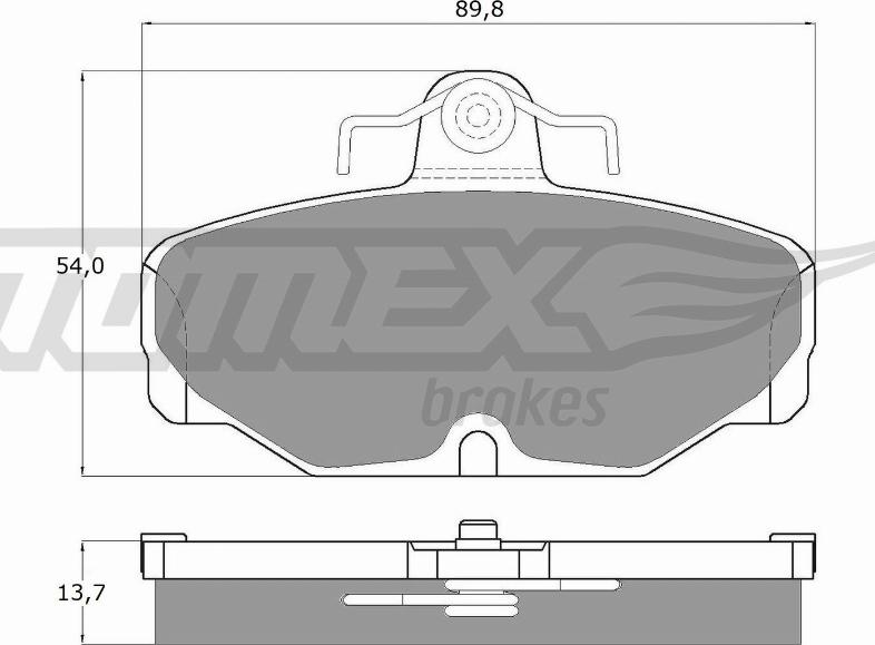 TOMEX brakes TX 10-67 - Bremžu uzliku kompl., Disku bremzes adetalas.lv