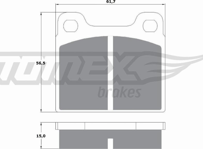 TOMEX brakes TX 10-19 - Bremžu uzliku kompl., Disku bremzes adetalas.lv