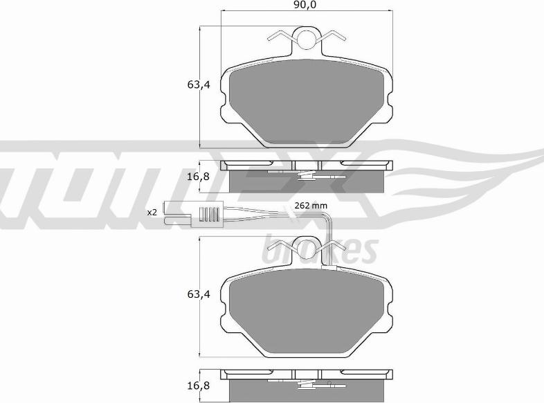 TOMEX brakes TX 10-391 - Bremžu uzliku kompl., Disku bremzes adetalas.lv