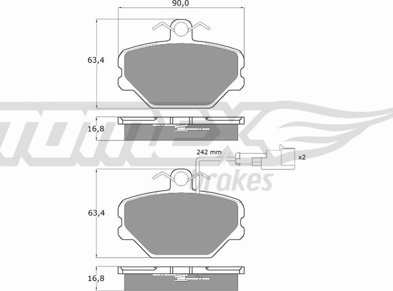 TOMEX brakes TX 10-392 - Bremžu uzliku kompl., Disku bremzes adetalas.lv