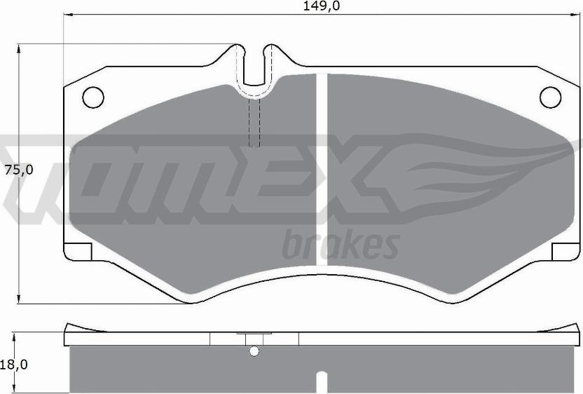 TOMEX brakes TX 10-20 - Bremžu uzliku kompl., Disku bremzes adetalas.lv