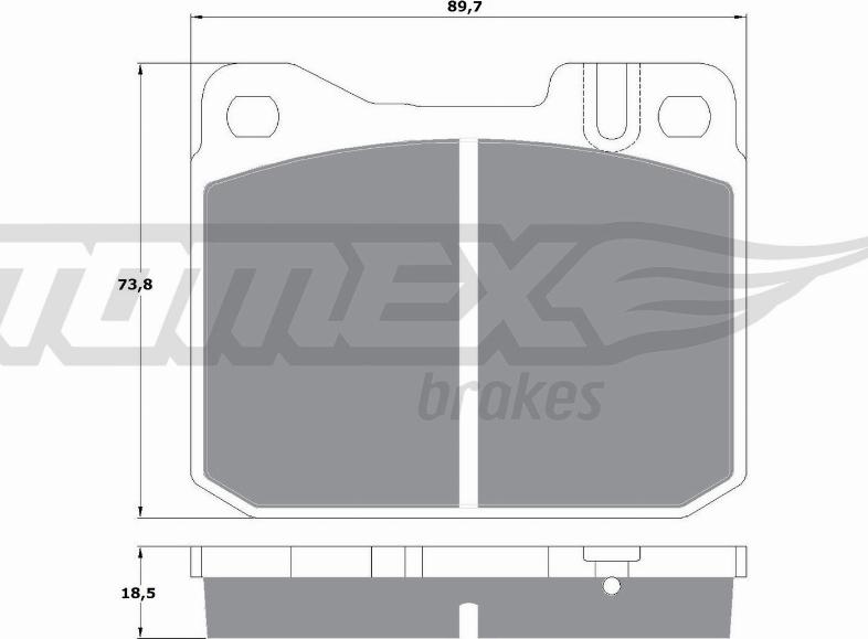 TOMEX brakes TX 10-224 - Bremžu uzliku kompl., Disku bremzes adetalas.lv