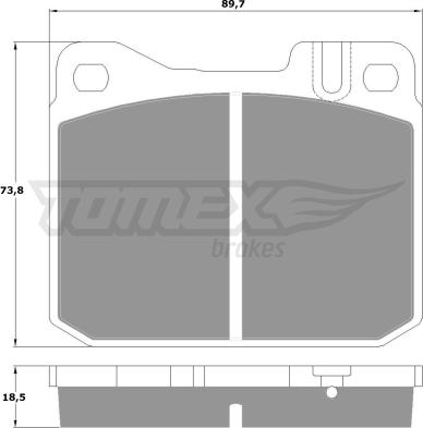 TOMEX brakes TX 10-224 - Bremžu uzliku kompl., Disku bremzes adetalas.lv