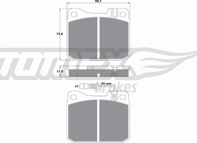 TOMEX brakes TX 10-223 - Bremžu uzliku kompl., Disku bremzes adetalas.lv