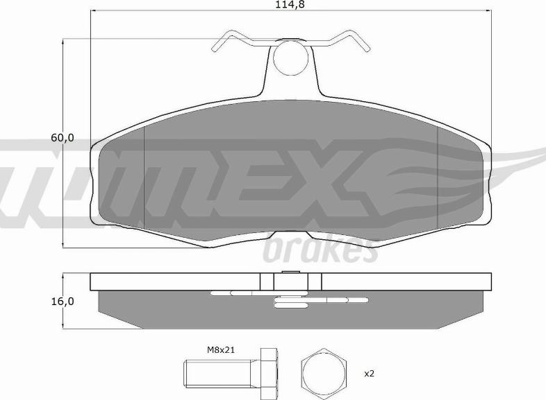 TOMEX brakes TX 10-272 - Bremžu uzliku kompl., Disku bremzes adetalas.lv