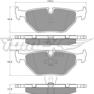 TOMEX brakes TX 10-70 - Bremžu uzliku kompl., Disku bremzes adetalas.lv