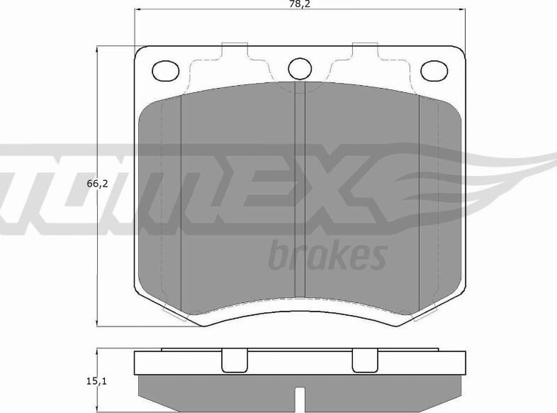 TOMEX brakes TX 11-99 - Bremžu uzliku kompl., Disku bremzes adetalas.lv