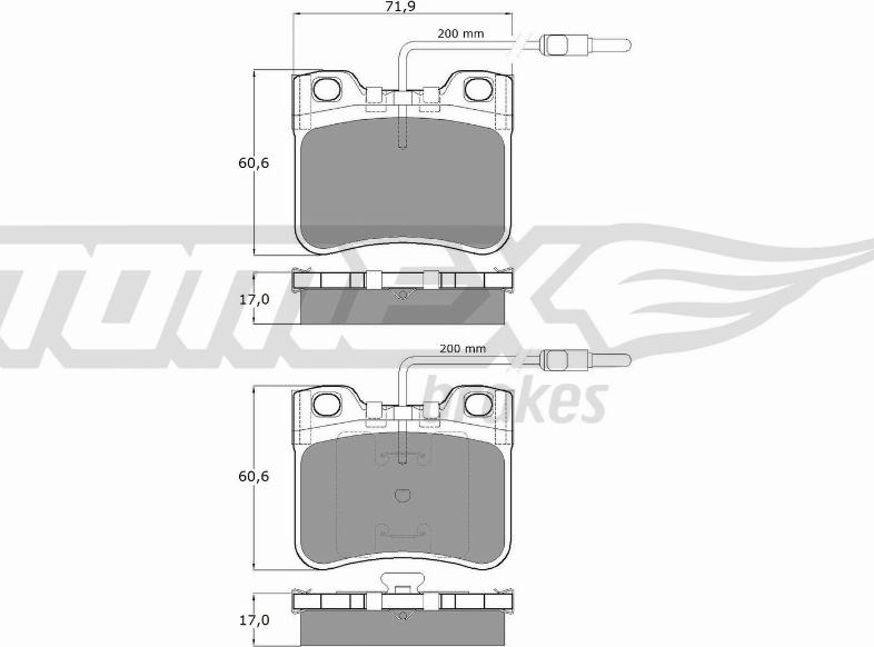 TOMEX brakes TX 11-98 - Bremžu uzliku kompl., Disku bremzes adetalas.lv