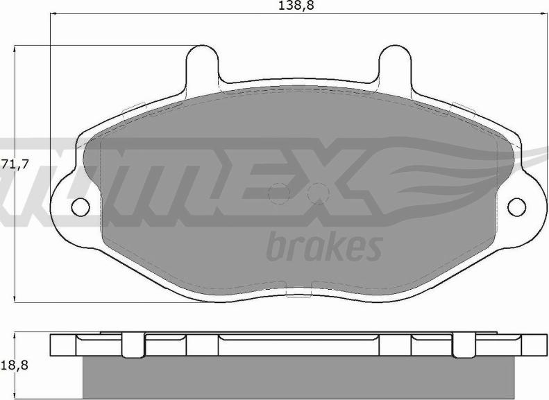 TOMEX brakes TX 11-92 - Bremžu uzliku kompl., Disku bremzes adetalas.lv