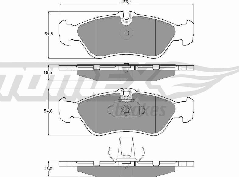 TOMEX brakes TX 11-49 - Bremžu uzliku kompl., Disku bremzes adetalas.lv