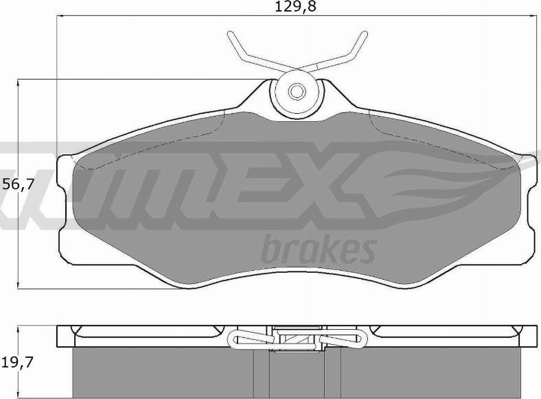 TOMEX brakes TX 11-66 - Bremžu uzliku kompl., Disku bremzes adetalas.lv