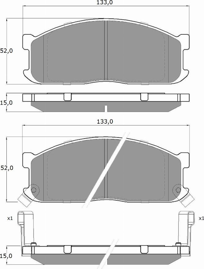 TOMEX brakes TX 11-17 - Bremžu uzliku kompl., Disku bremzes adetalas.lv