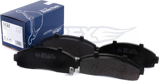 TOMEX brakes TX 11-83 - Bremžu uzliku kompl., Disku bremzes adetalas.lv