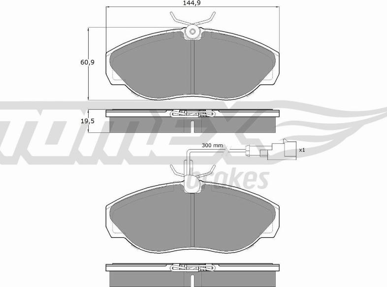 TOMEX brakes TX 11-721 - Bremžu uzliku kompl., Disku bremzes adetalas.lv