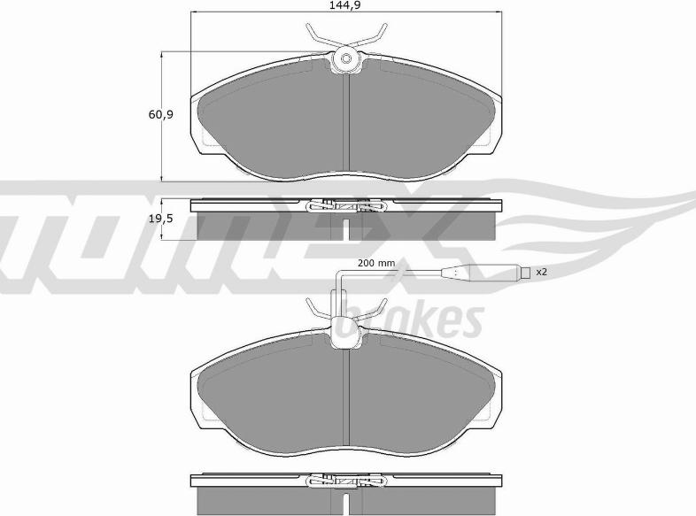 TOMEX brakes TX 11-72 - Bremžu uzliku kompl., Disku bremzes adetalas.lv