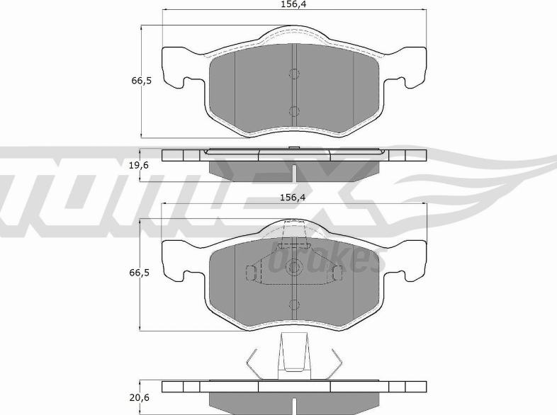 TOMEX brakes TX 18-93 - Bremžu uzliku kompl., Disku bremzes adetalas.lv