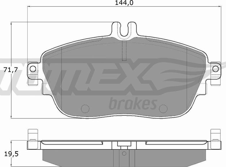 TOMEX brakes TX 18-06 - Bremžu uzliku kompl., Disku bremzes adetalas.lv