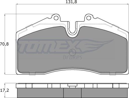 TOMEX brakes TX 18-01 - Bremžu uzliku kompl., Disku bremzes adetalas.lv