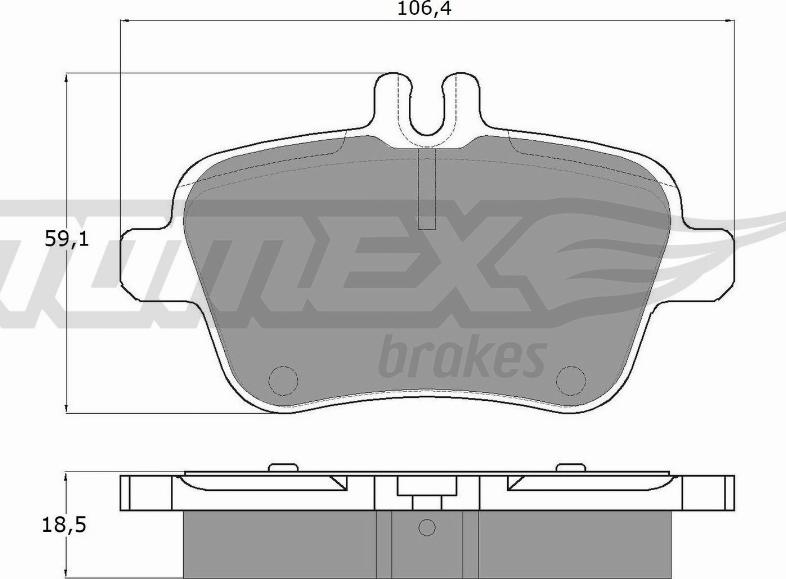 TOMEX brakes TX 18-08 - Bremžu uzliku kompl., Disku bremzes adetalas.lv