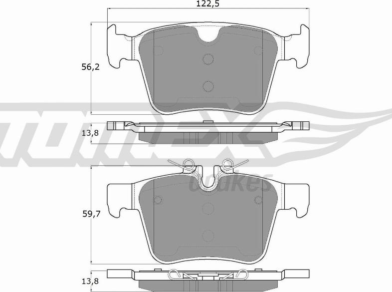 TOMEX brakes TX 18-162 - Bremžu uzliku kompl., Disku bremzes adetalas.lv