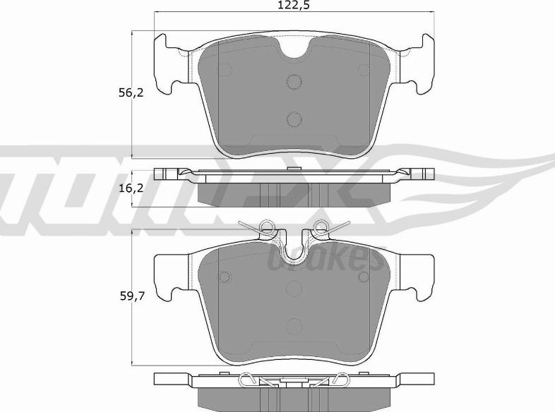 TOMEX brakes TX 18-16 - Bremžu uzliku kompl., Disku bremzes adetalas.lv