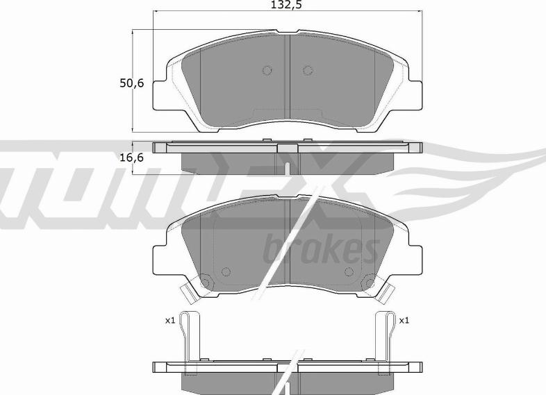 TOMEX brakes TX 18-29 - Bremžu uzliku kompl., Disku bremzes adetalas.lv