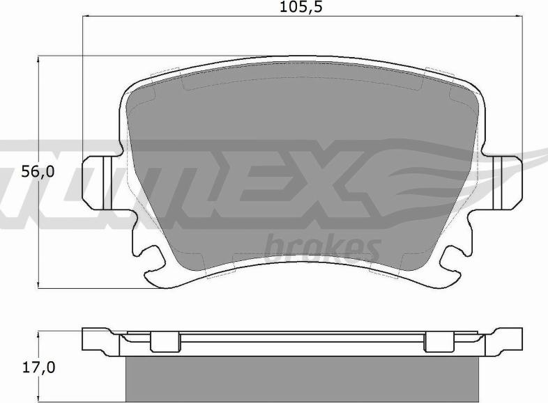 TOMEX brakes TX 13-95 - Bremžu uzliku kompl., Disku bremzes adetalas.lv