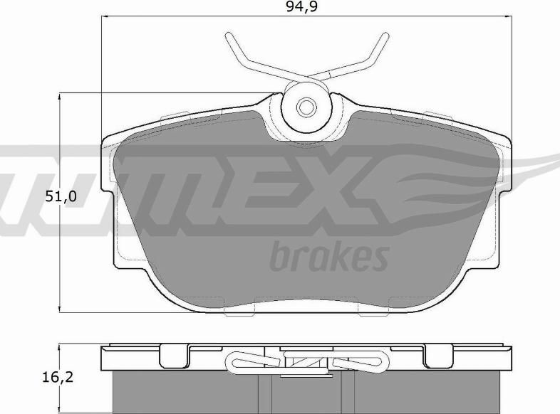 TOMEX brakes TX 13-90 - Bremžu uzliku kompl., Disku bremzes adetalas.lv