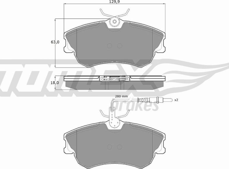 TOMEX brakes TX 13-47 - Bremžu uzliku kompl., Disku bremzes adetalas.lv