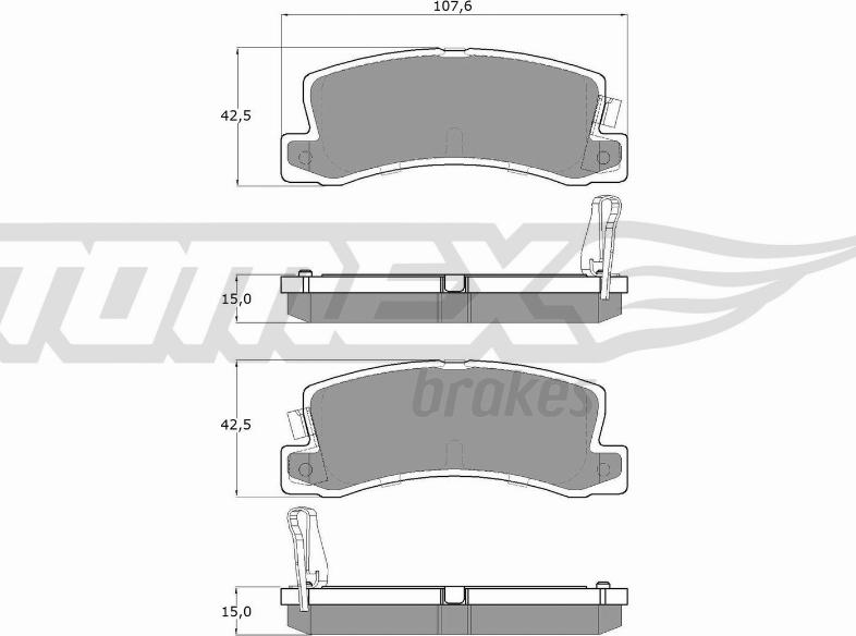 TOMEX brakes TX 13-66 - Bremžu uzliku kompl., Disku bremzes adetalas.lv