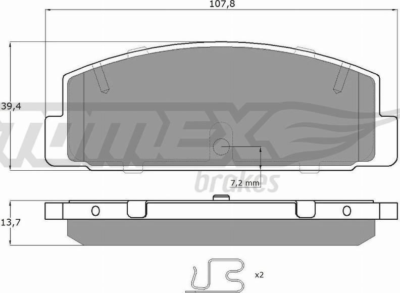 TOMEX brakes TX 13-06 - Bremžu uzliku kompl., Disku bremzes adetalas.lv