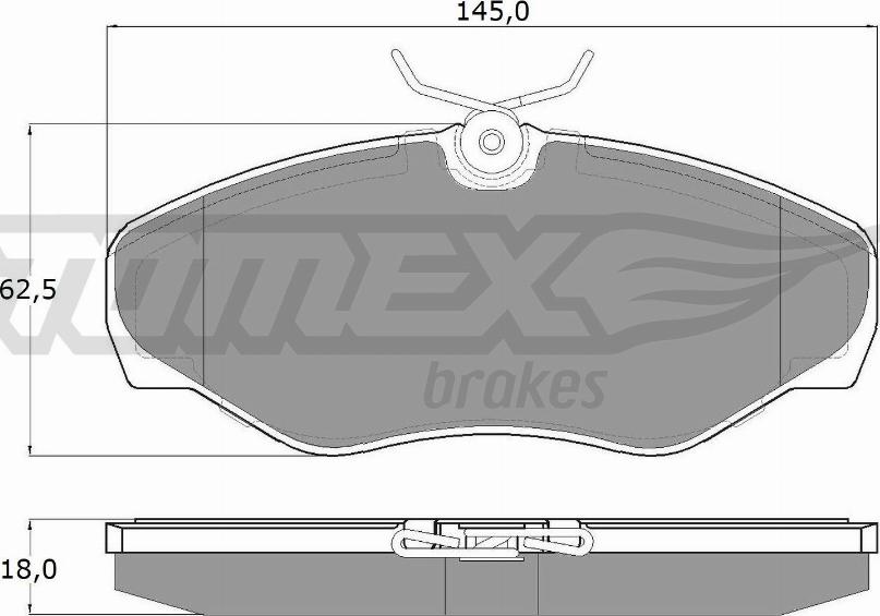 TOMEX brakes TX 13-08 - Bremžu uzliku kompl., Disku bremzes adetalas.lv