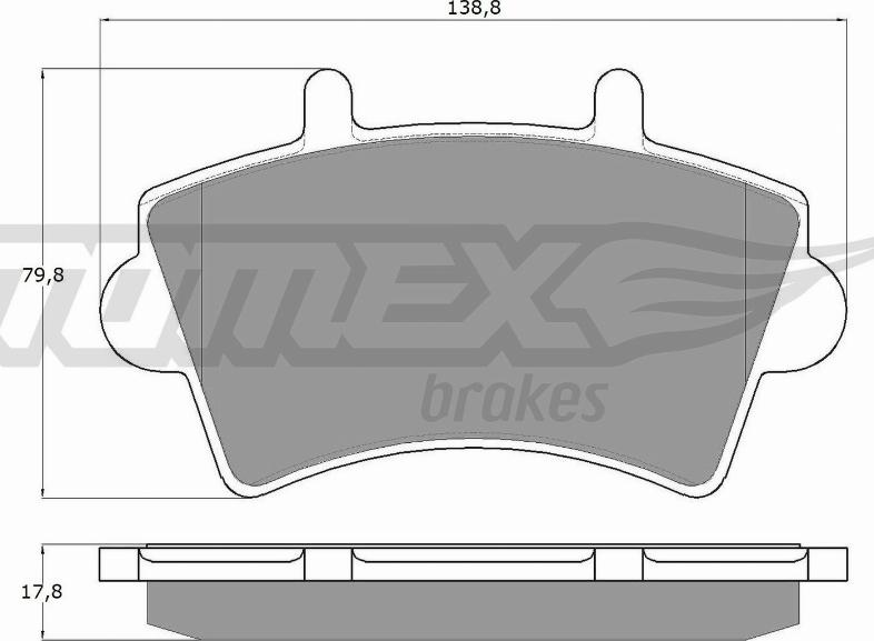 TOMEX brakes TX 13-02 - Bremžu uzliku kompl., Disku bremzes adetalas.lv