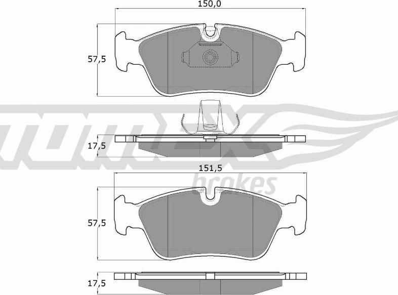 TOMEX brakes TX 13-16 - Bremžu uzliku kompl., Disku bremzes adetalas.lv