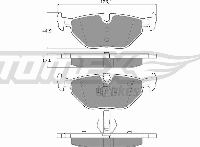 TOMEX brakes TX 13-17 - Bremžu uzliku kompl., Disku bremzes adetalas.lv