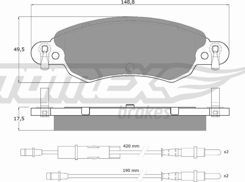 TOMEX brakes TX 13-30 - Bremžu uzliku kompl., Disku bremzes adetalas.lv