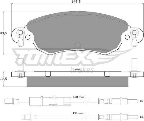 TOMEX brakes TX 13-30 - Bremžu uzliku kompl., Disku bremzes adetalas.lv