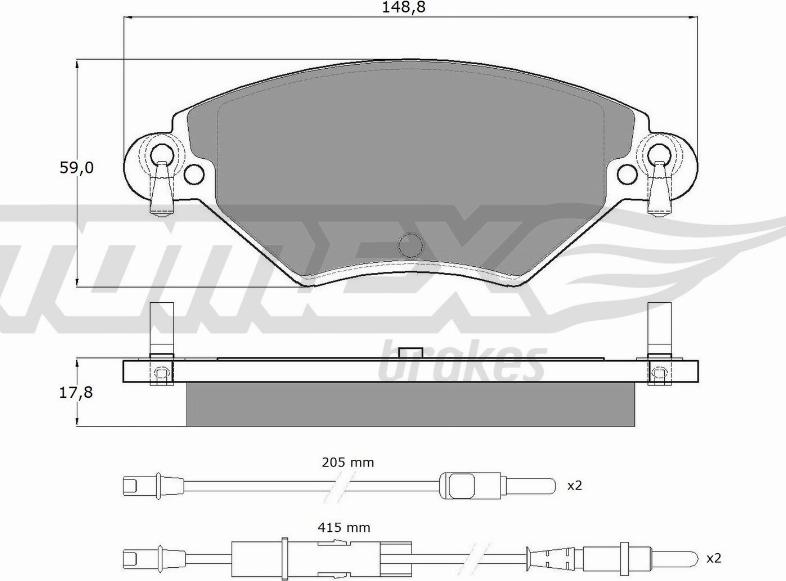 TOMEX brakes TX 13-31 - Bremžu uzliku kompl., Disku bremzes adetalas.lv