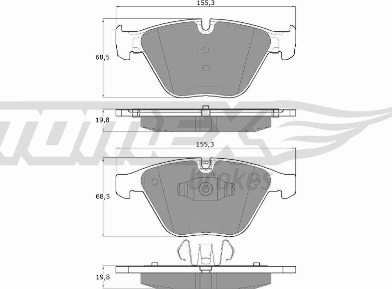 TOMEX brakes TX 13-251 - Bremžu uzliku kompl., Disku bremzes adetalas.lv