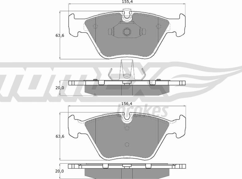 TOMEX brakes TX 13-20 - Bremžu uzliku kompl., Disku bremzes adetalas.lv