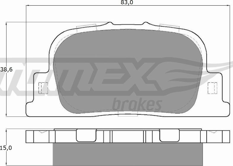 TOMEX brakes TX 13-71 - Bremžu uzliku kompl., Disku bremzes adetalas.lv