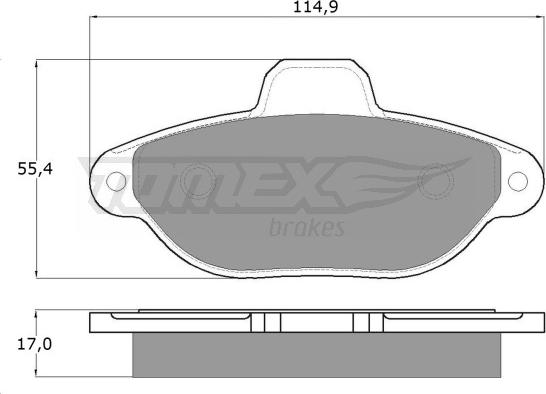 TOMEX brakes TX 12-41 - Bremžu uzliku kompl., Disku bremzes adetalas.lv