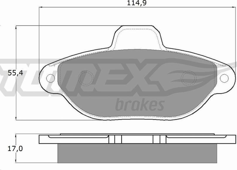 TOMEX brakes TX 12-41 - Bremžu uzliku kompl., Disku bremzes adetalas.lv