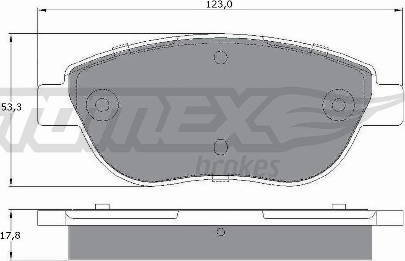 TOMEX brakes TX 12-483 - Bremžu uzliku kompl., Disku bremzes adetalas.lv