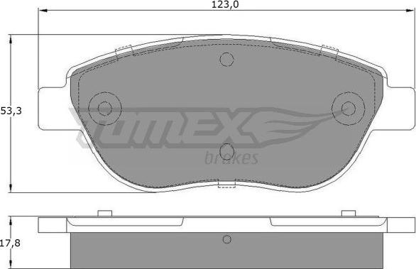 TOMEX brakes TX 12-483 - Bremžu uzliku kompl., Disku bremzes adetalas.lv