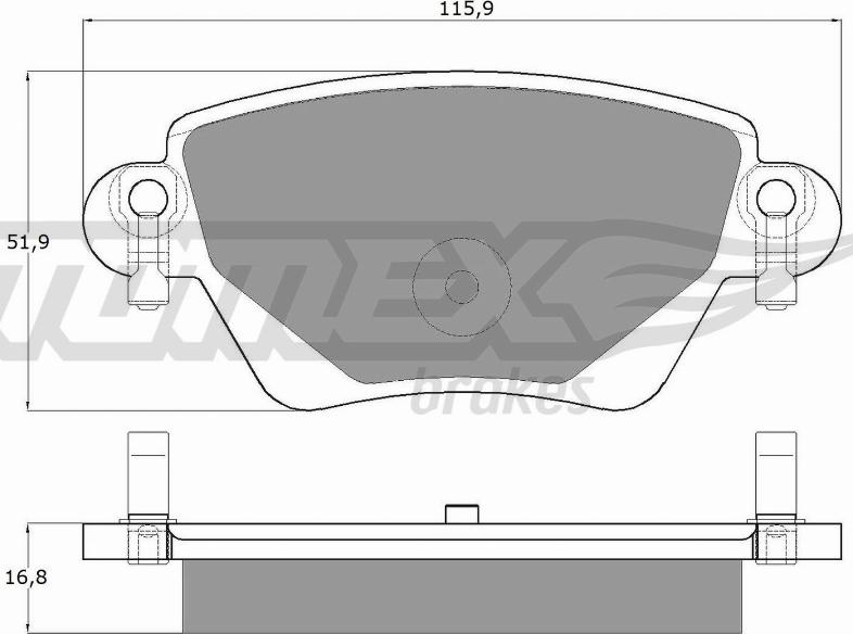 TOMEX brakes TX 12-59 - Bremžu uzliku kompl., Disku bremzes adetalas.lv